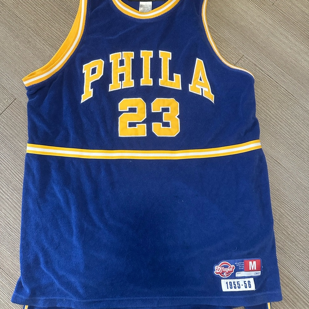 Reebok Blue Vintage Style Jersey Philly 76ers